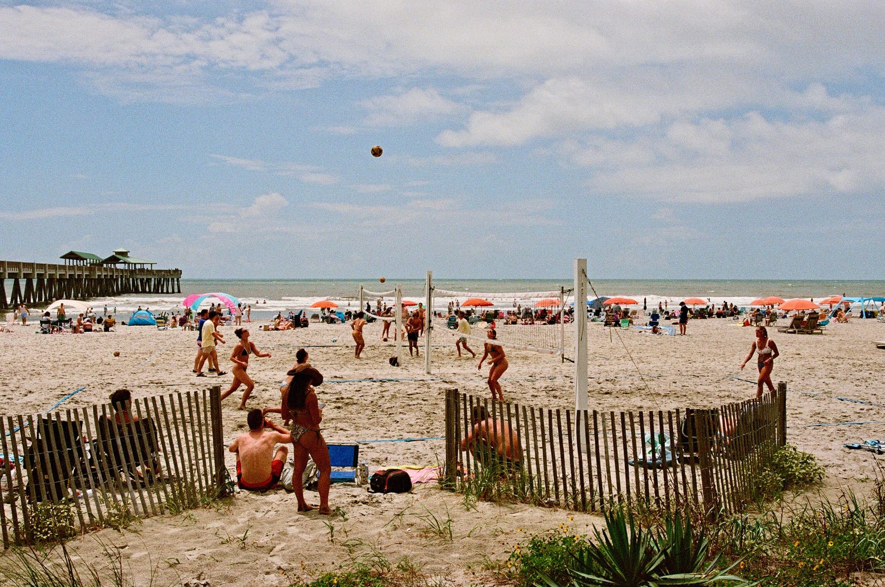 Folly Beach volleyball, shot on film